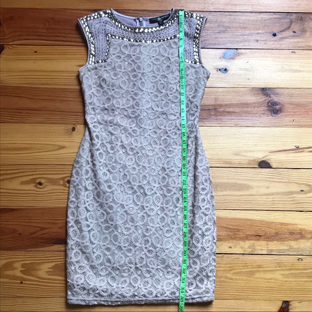 Little Mistress London Peach Beaded Dress, NWOT, S - Picture 8 of 15